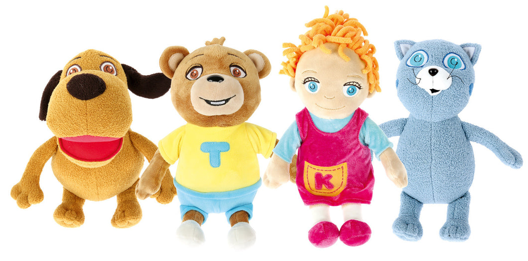 The Tom and Keri soft toys